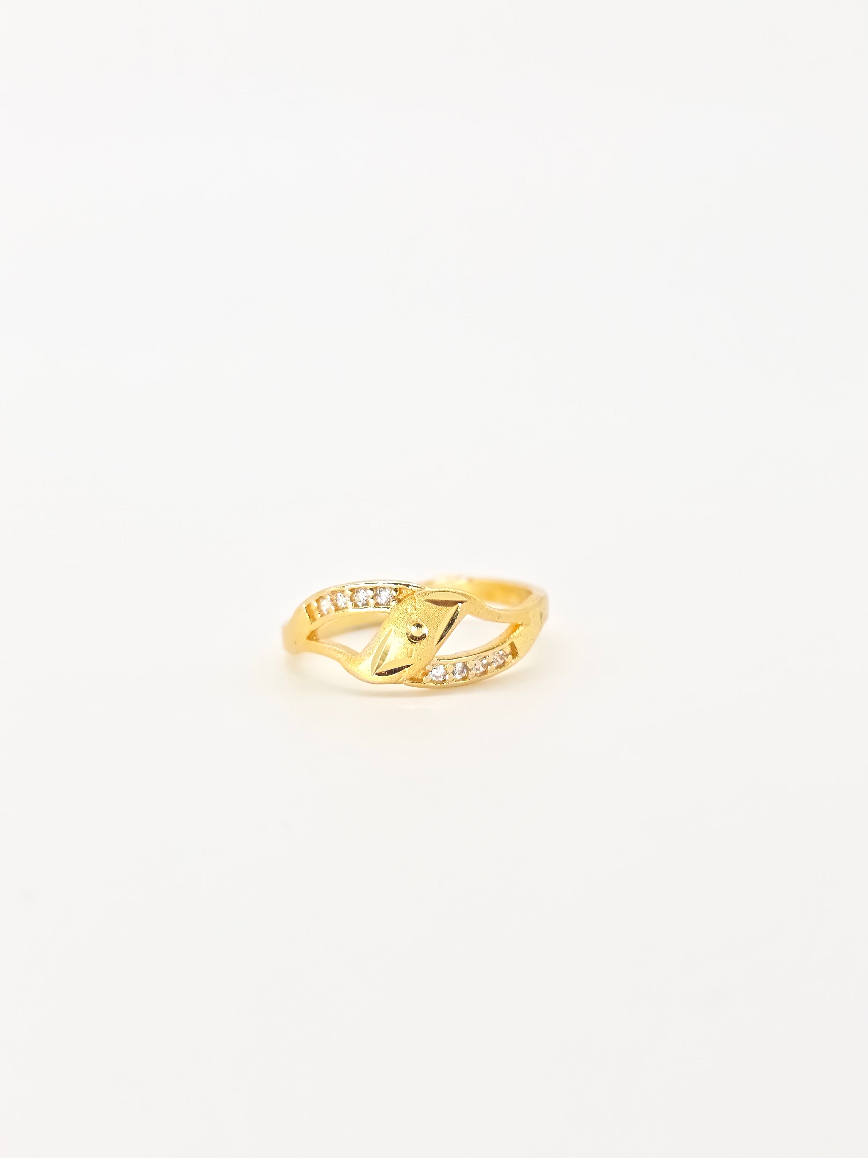 Geometric Grace Zircon Ring
