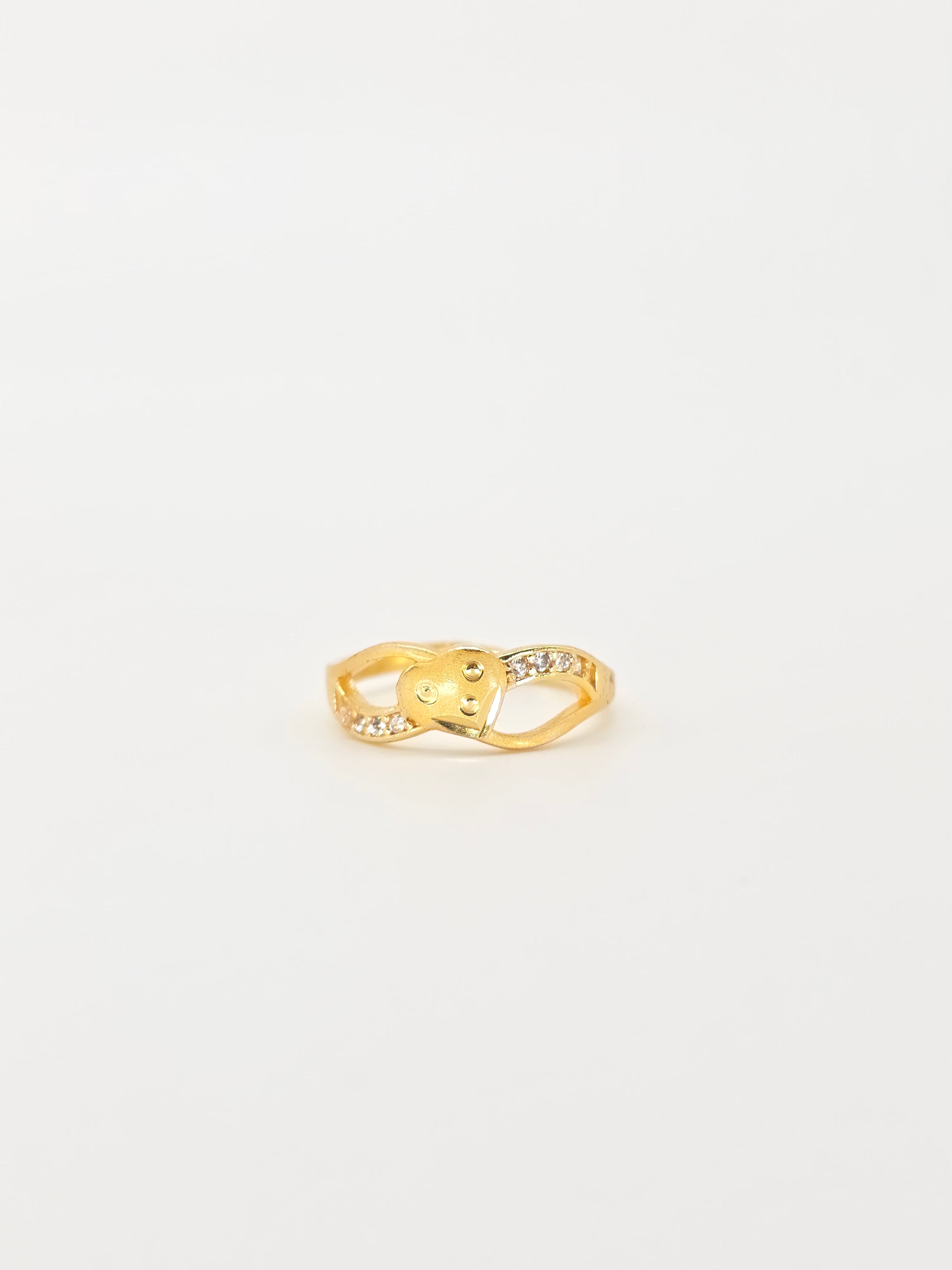 Double Heart Infinity Ring