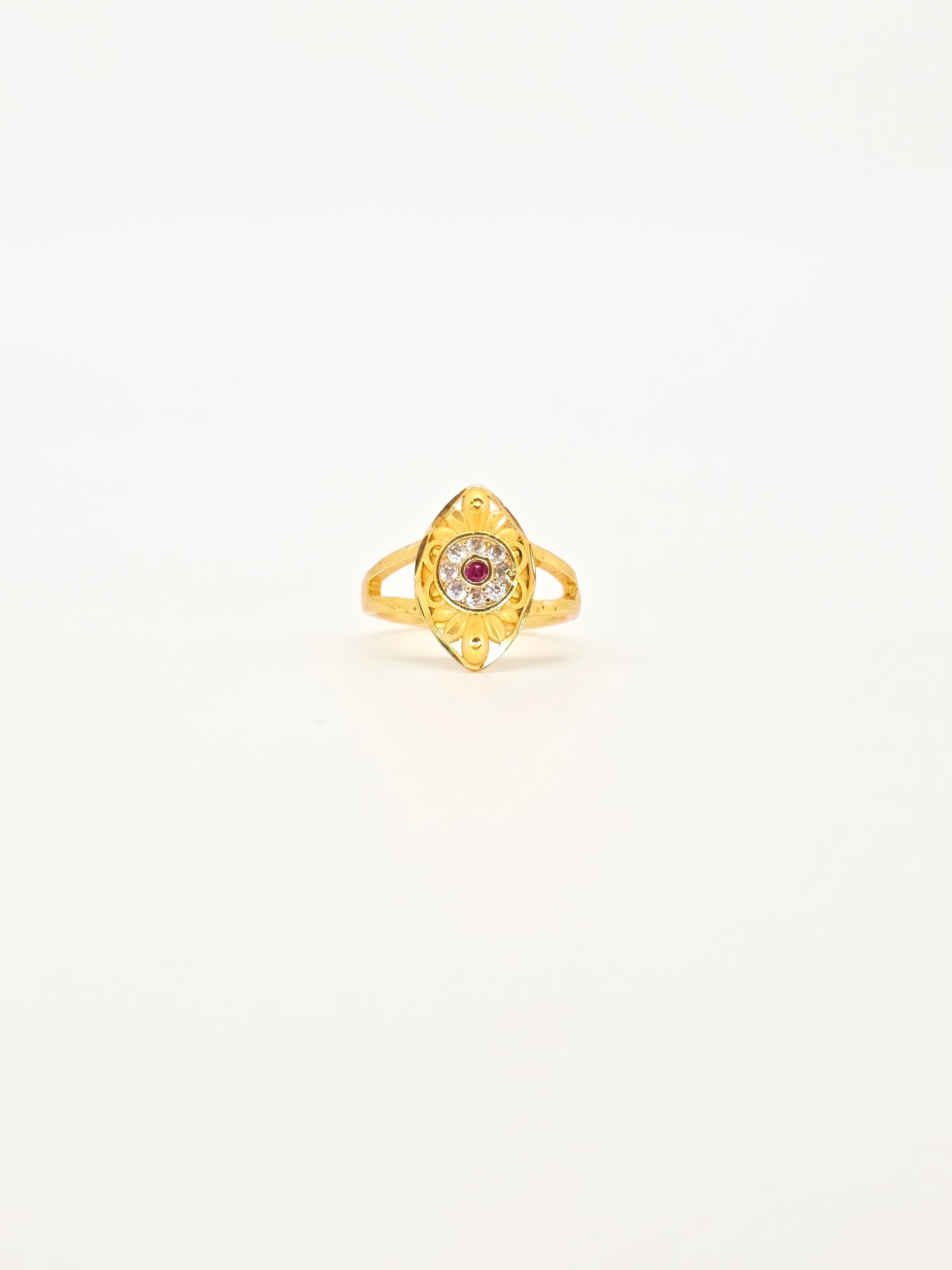 Lotus Crest Designer Ring