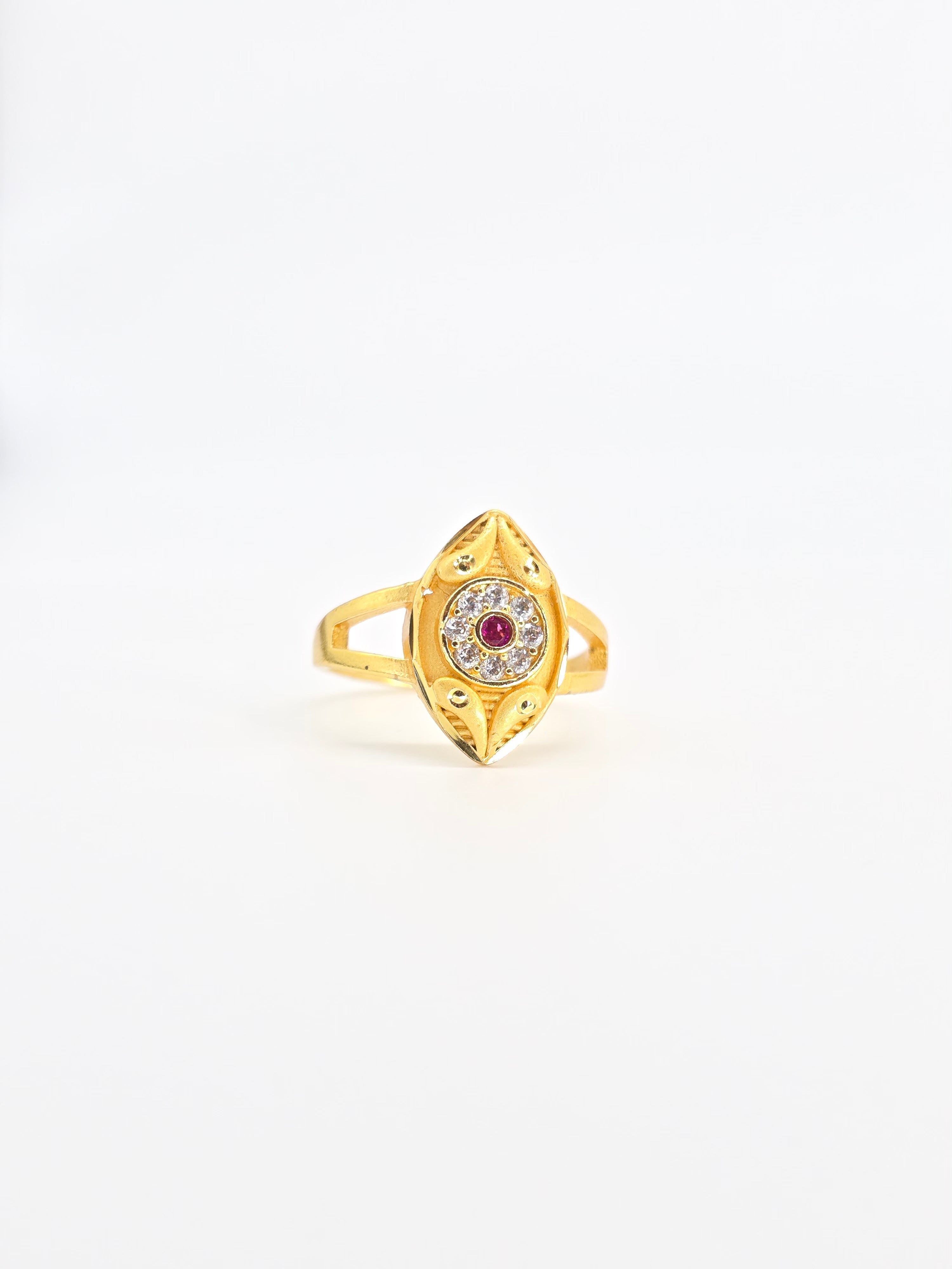 Regal Lotus Charm Ring