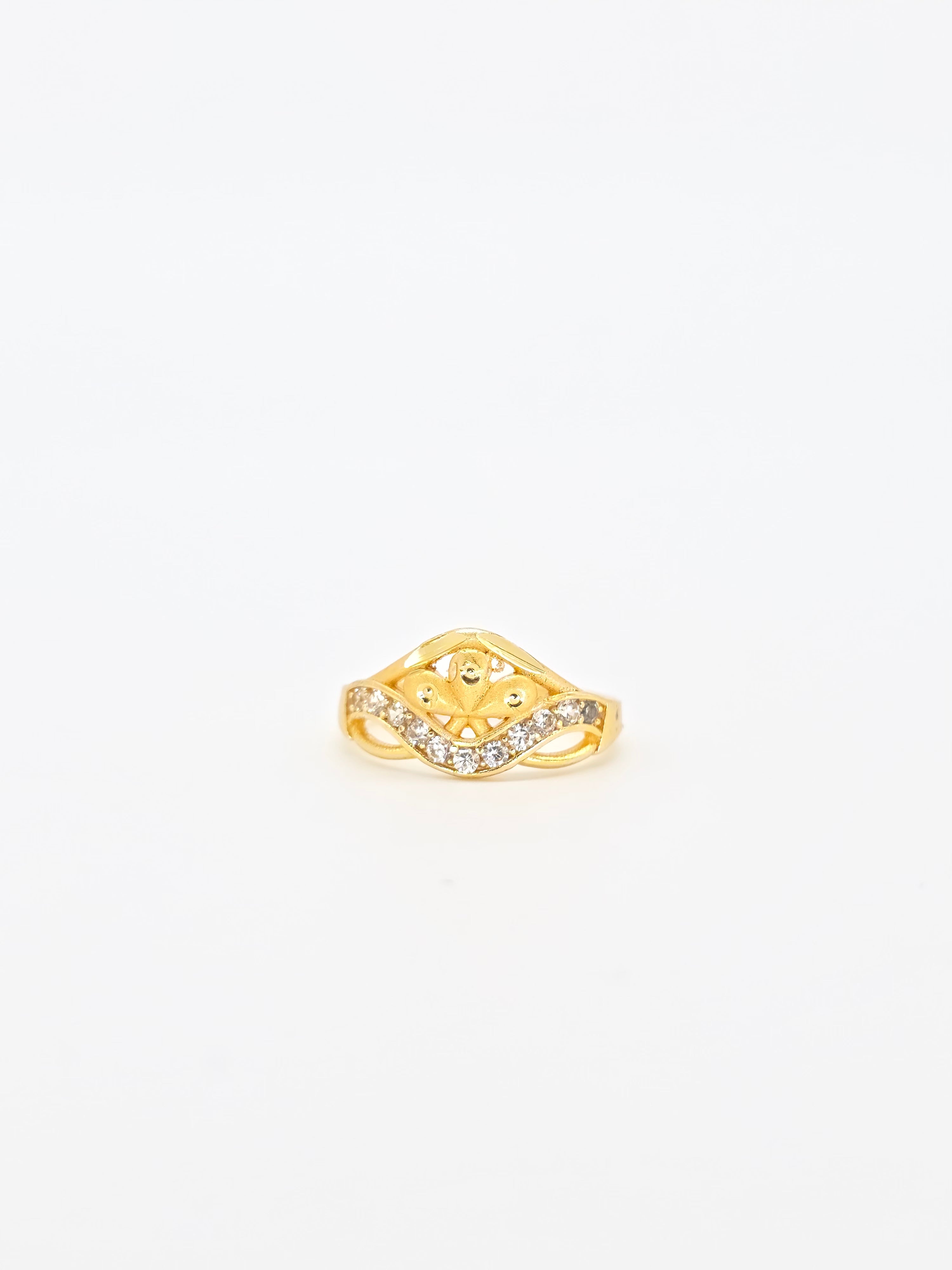 Royal Wave Blossom Ring