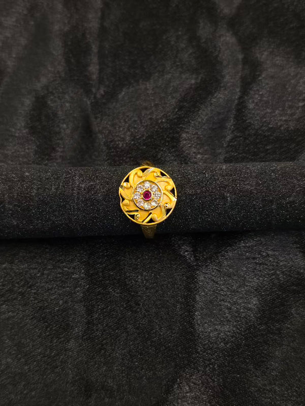 Golden Petal Harmony Ring