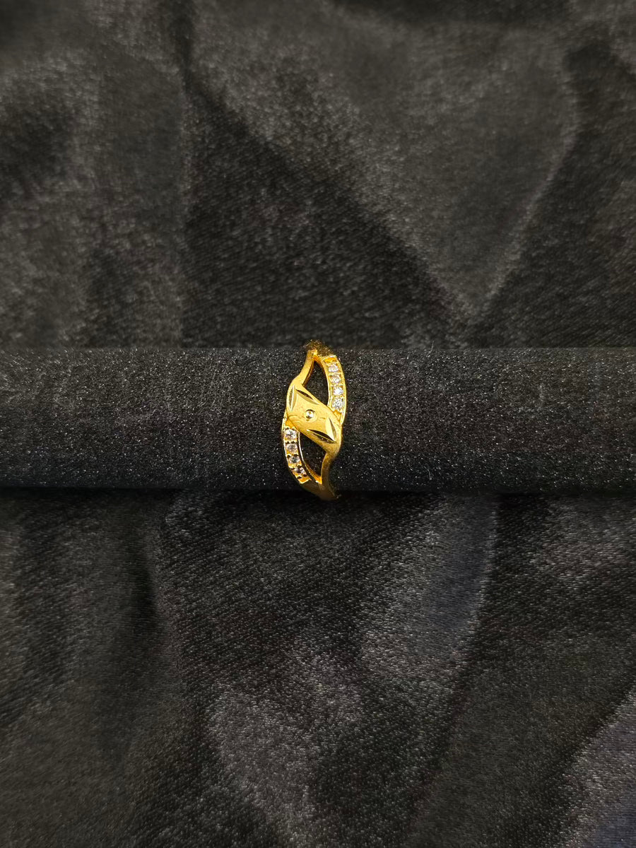 Geometric Grace Zircon Ring