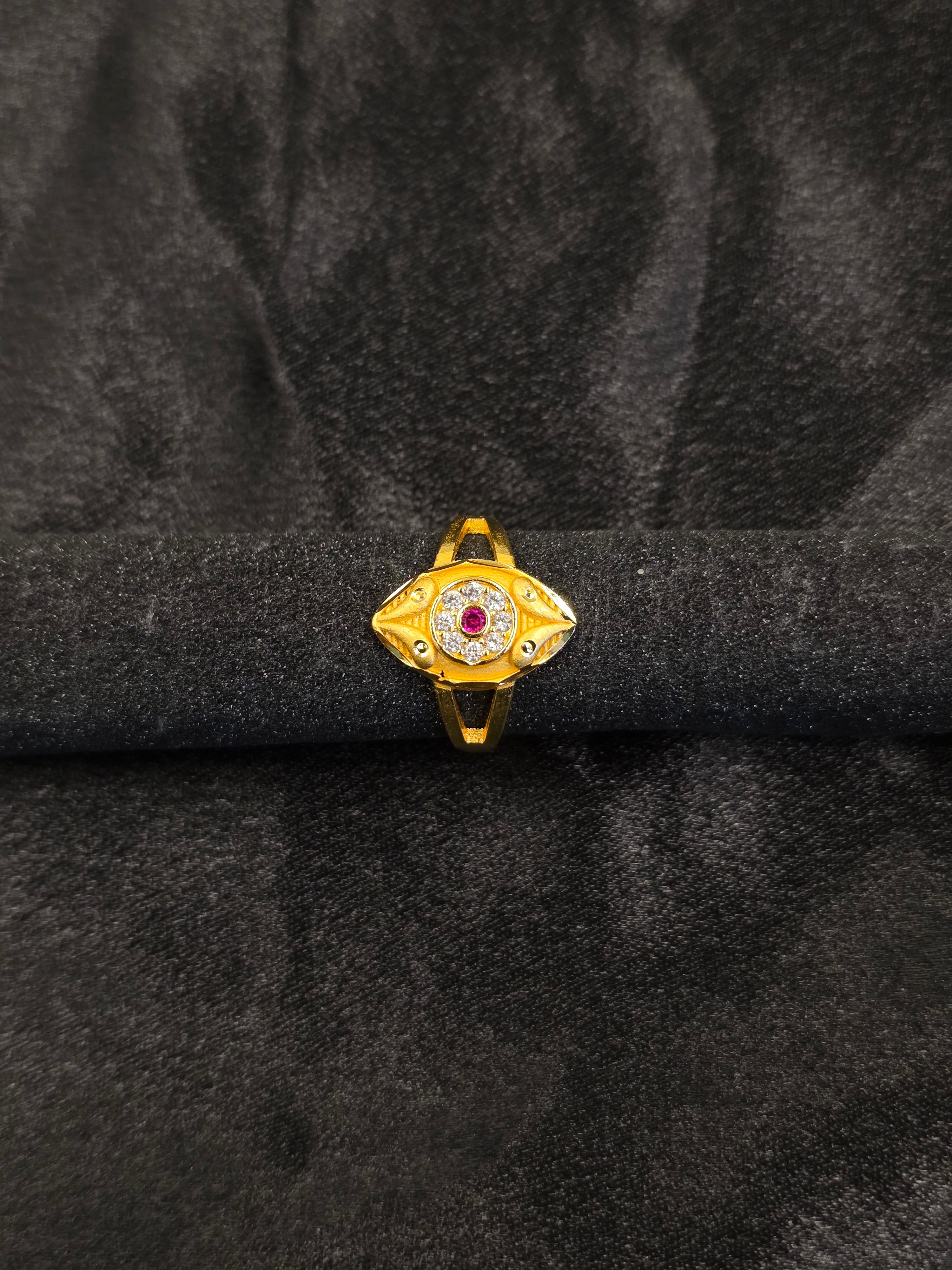 Regal Lotus Charm Ring