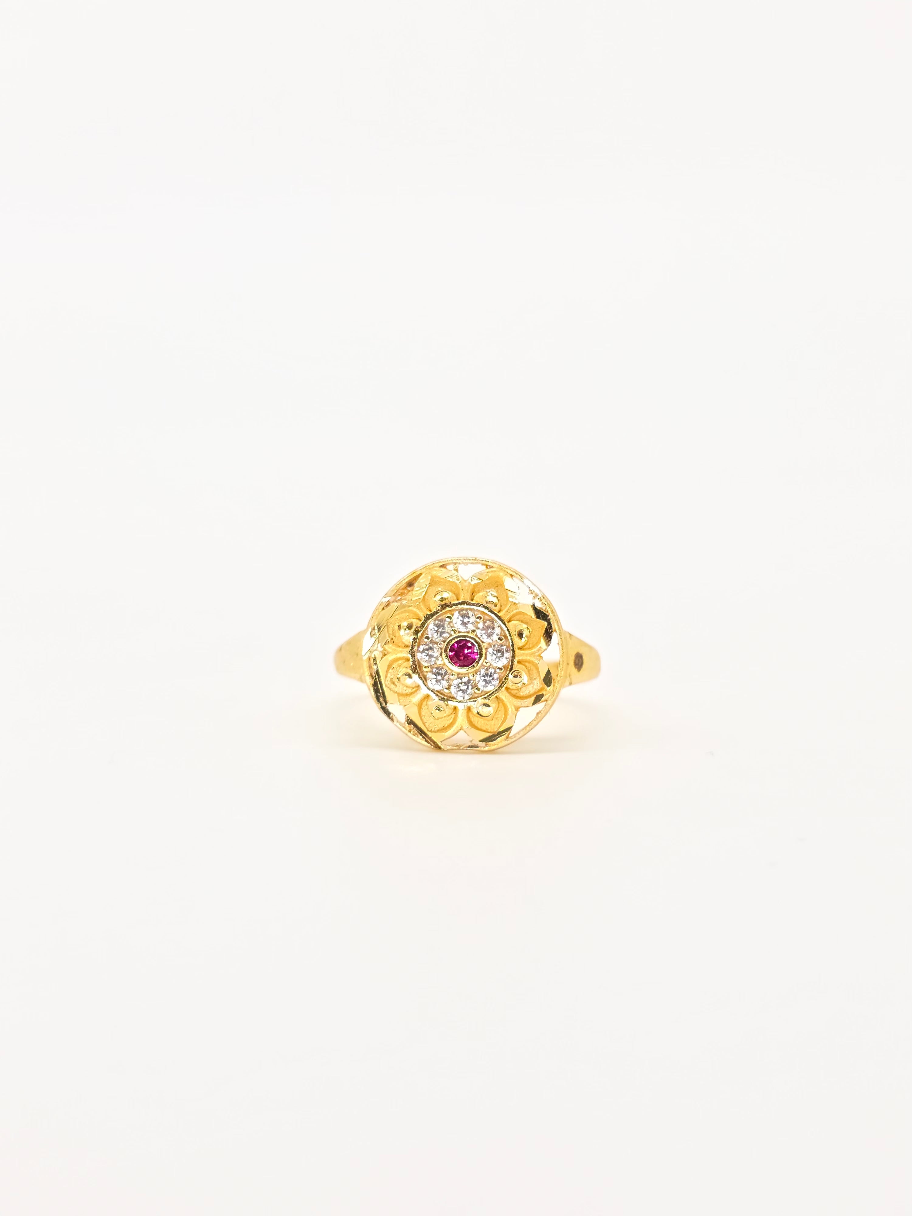 Floral Grace Signature Ring
