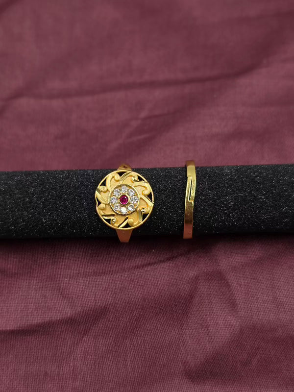 Golden Petal Harmony Ring