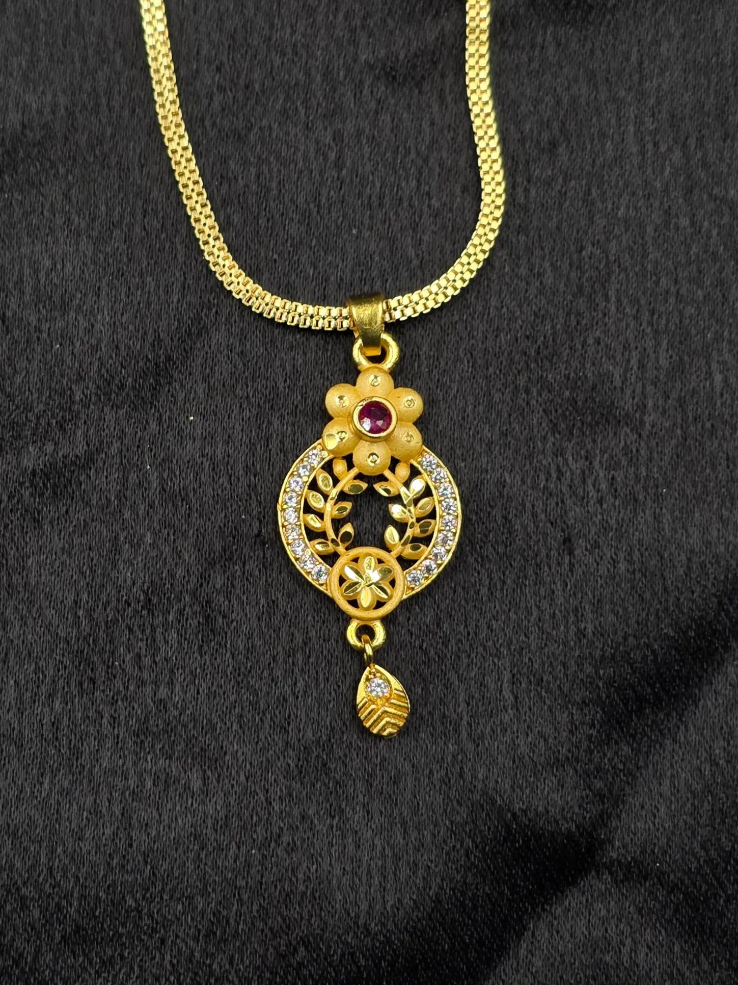 Initial Letter Pendant 1 Gram Gold Plated Pendant Set | Visto Jewellery