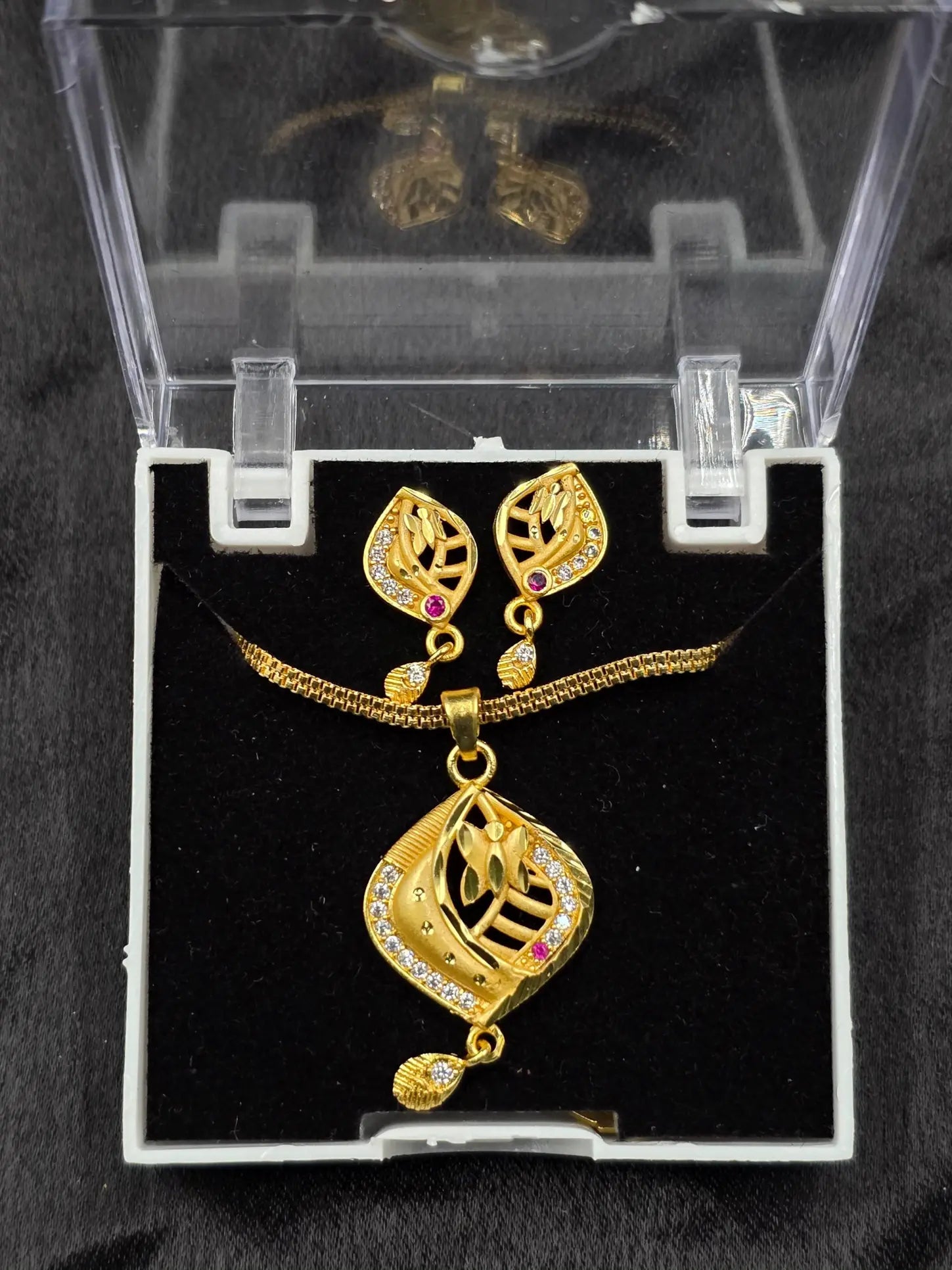 Butterfly 1 Gram Gold Plated Pendant Set | Visto Jewellery