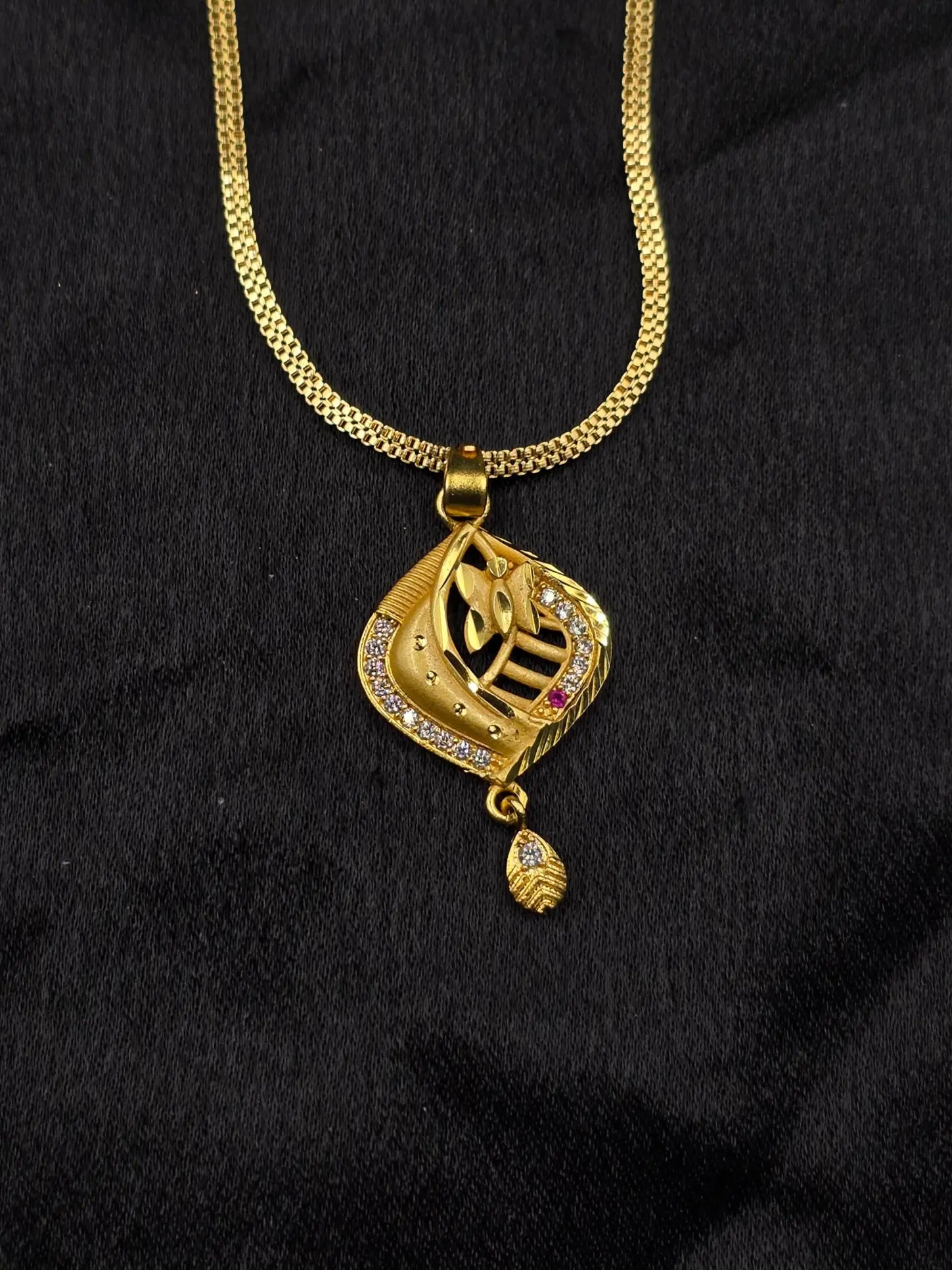 Butterfly 1 Gram Gold Plated Pendant Set | Visto Jewellery