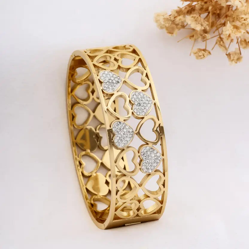 Golden Heart Bangle