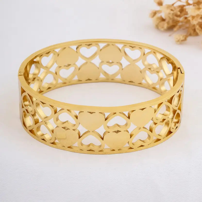 Golden Heart Bangle