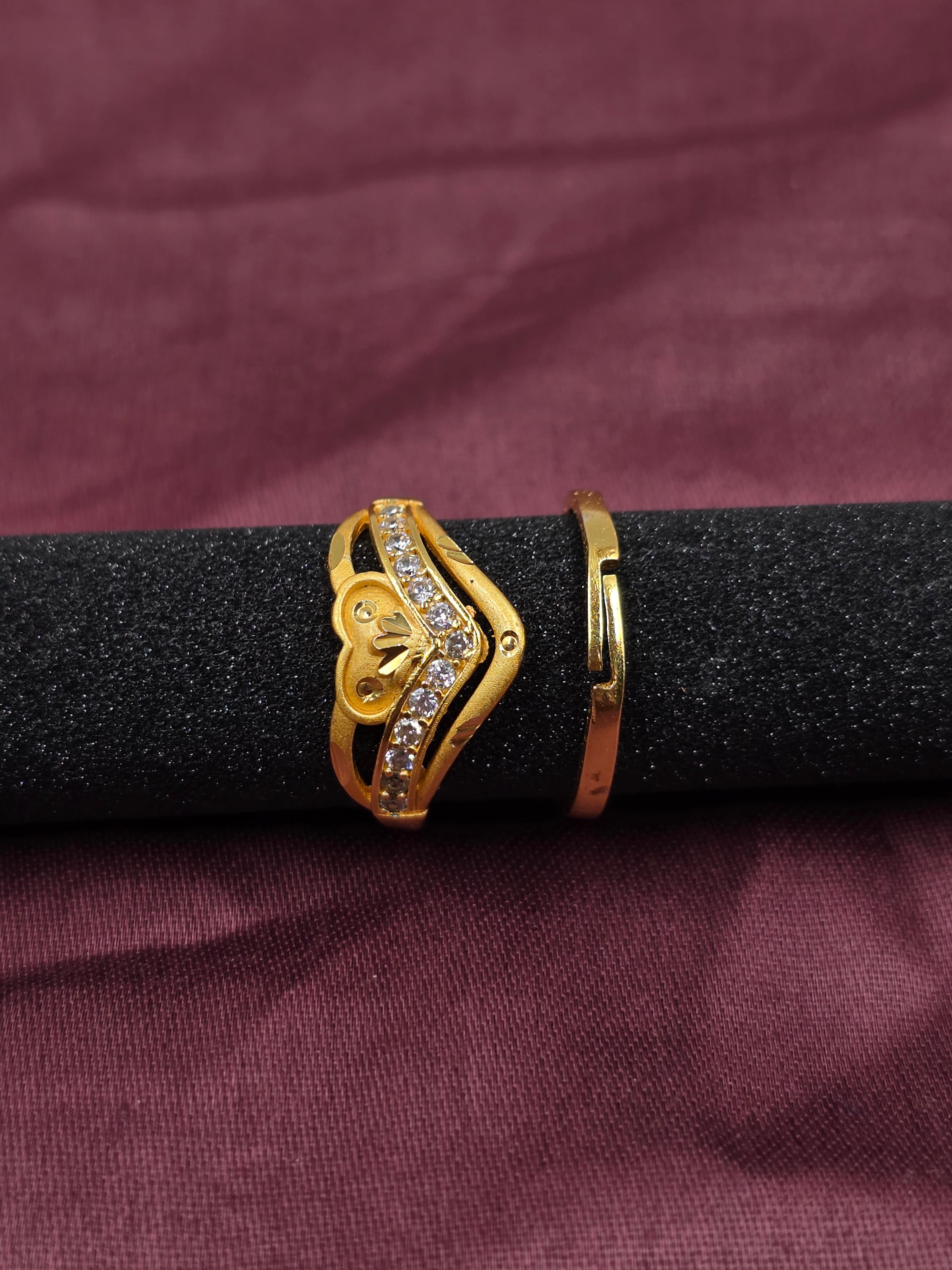 Hearts & Sparkle Crown Ring