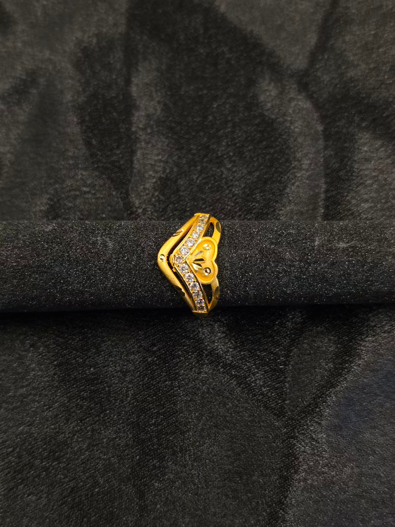 Hearts & Sparkle Crown Ring