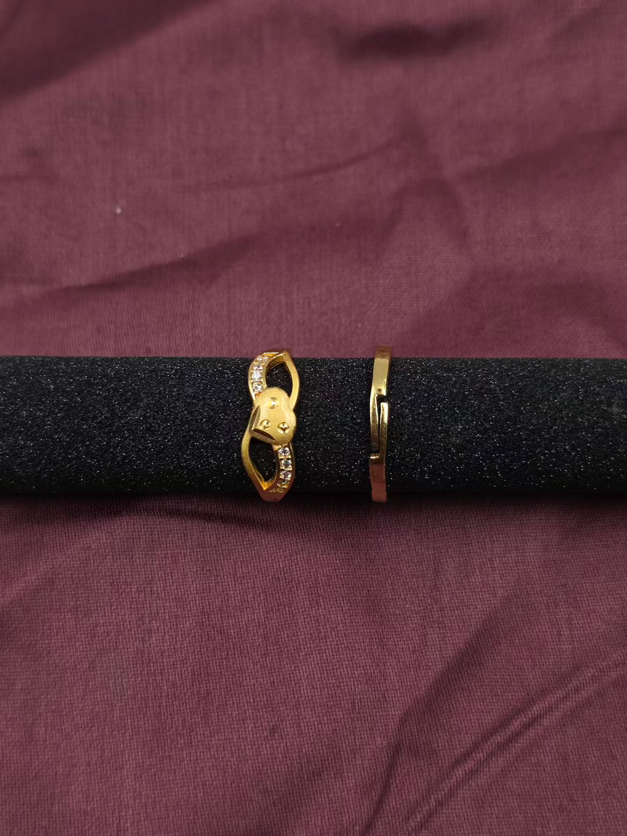 Double Heart Infinity Ring