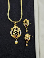 5 Hearts 1 Gram Gold Plated Pendant Set | Visto Jewellery